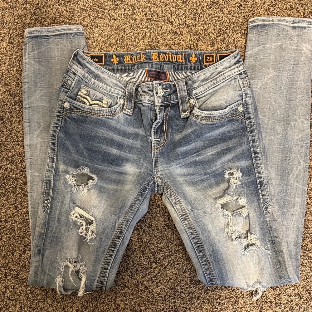 Rock Revival Light Blue Skinny Jeans - Picture 3 of 11